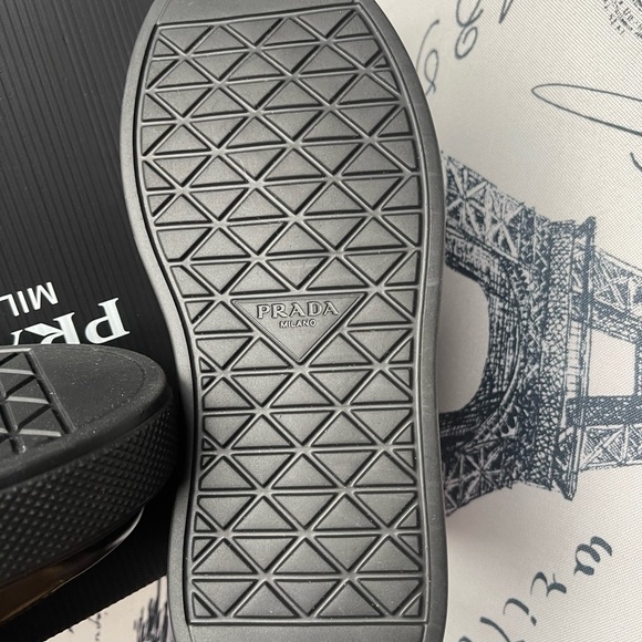 *SOLD* Prada Macro Nylon &amp; Leather Platform Sneaker - Picture 8 of 10